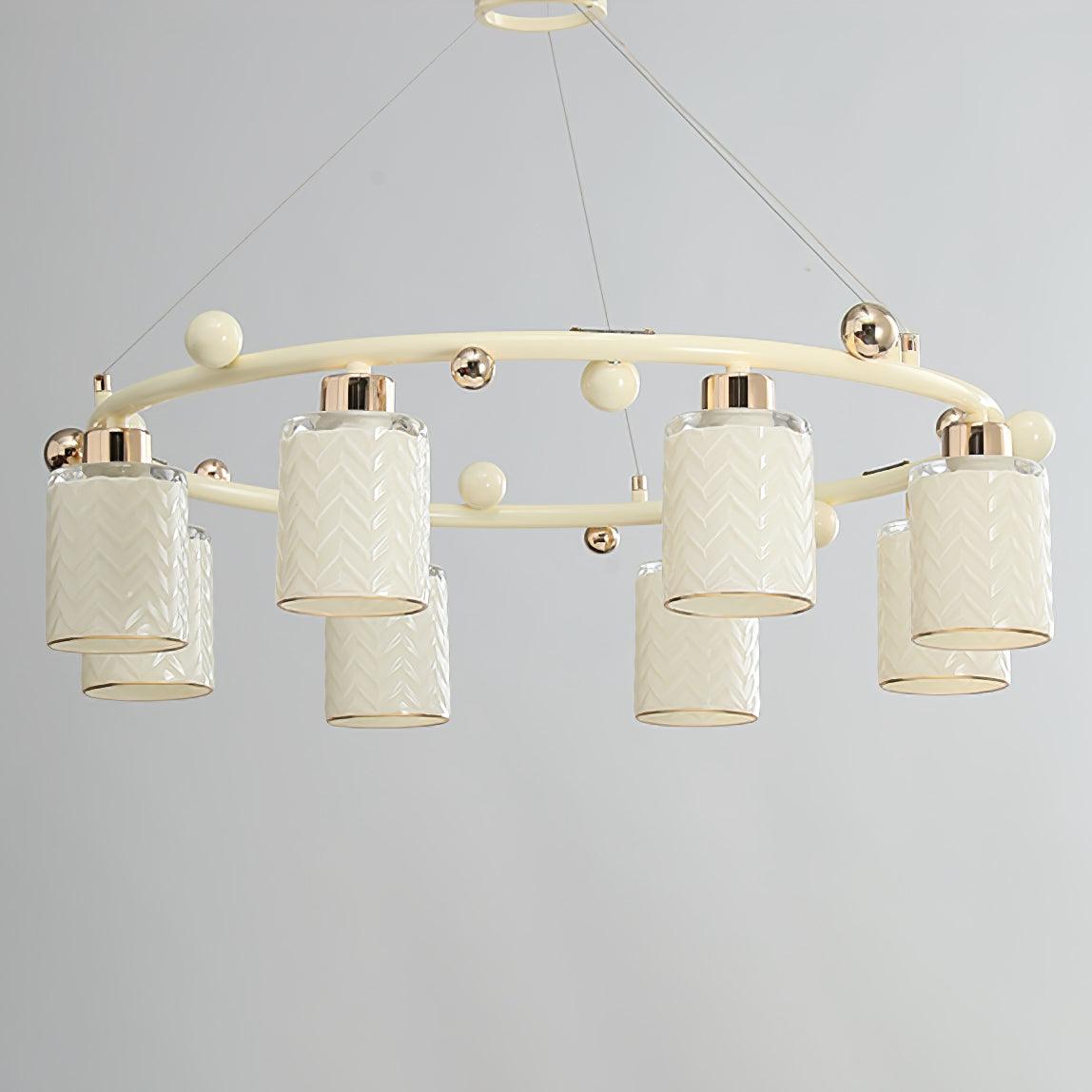 Alsile Japandi Style Glass Chandelier - Lamp Outdoor