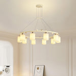 Alsile Japandi Style Glass Chandelier - Lamp Outdoor