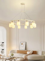 Alsile Japandi Style Glass Chandelier - Lamp Outdoor