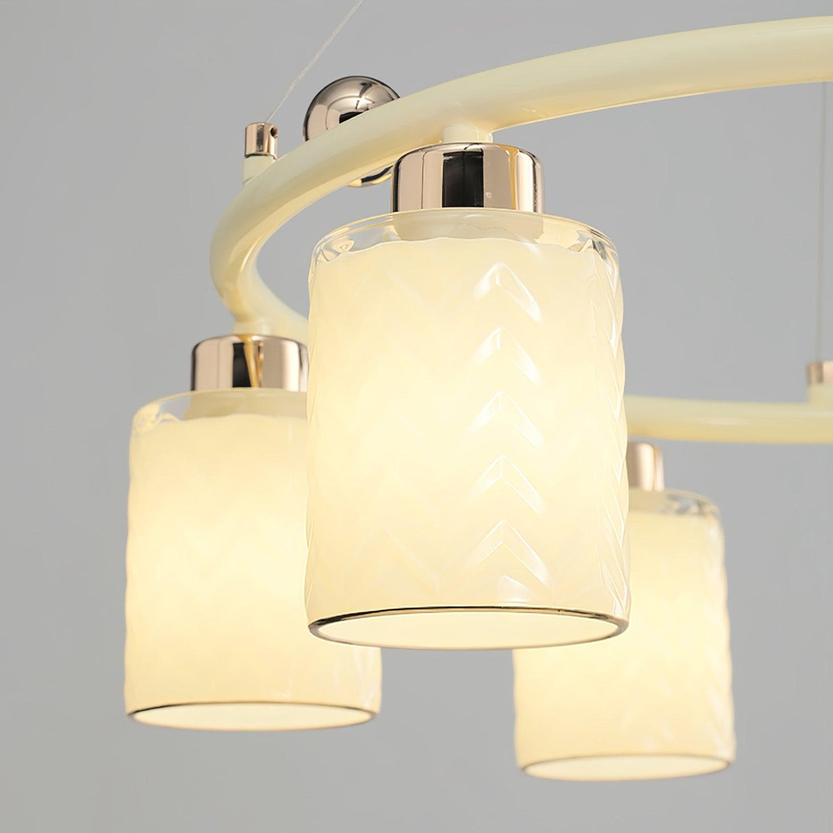 Alsile Japandi Style Glass Chandelier - Lamp Outdoor