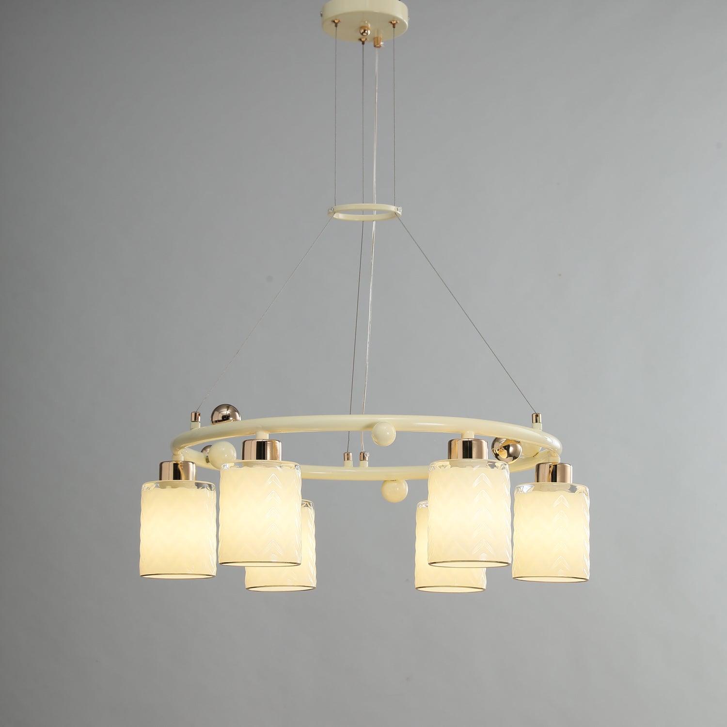 Alsile Japandi Style Glass Chandelier - Lamp Outdoor
