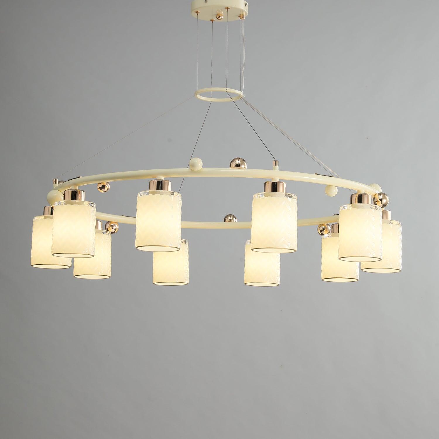 Alsile Japandi Style Glass Chandelier - Lamp Outdoor