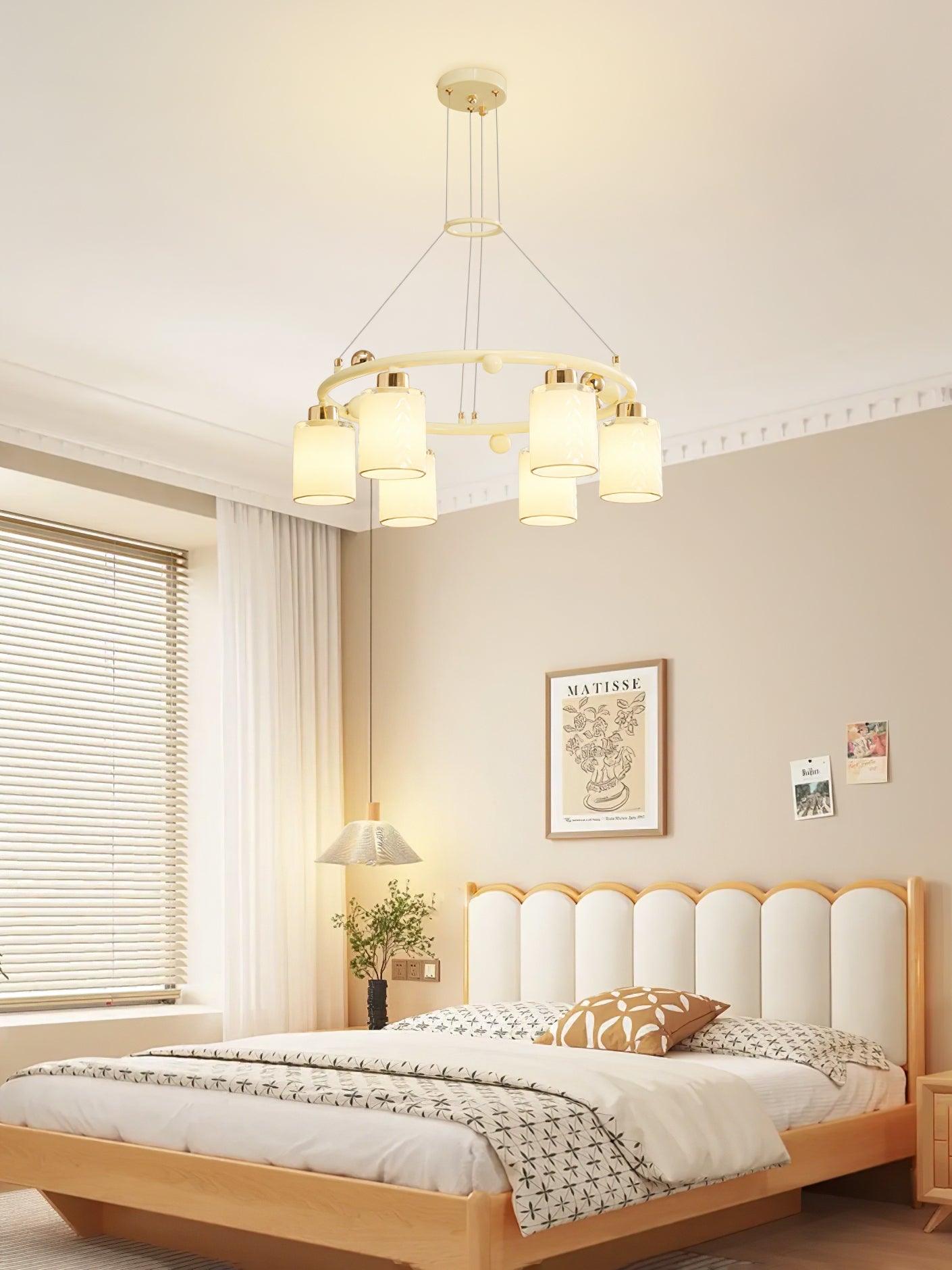 Alsile Japandi Style Glass Chandelier - Lamp Outdoor
