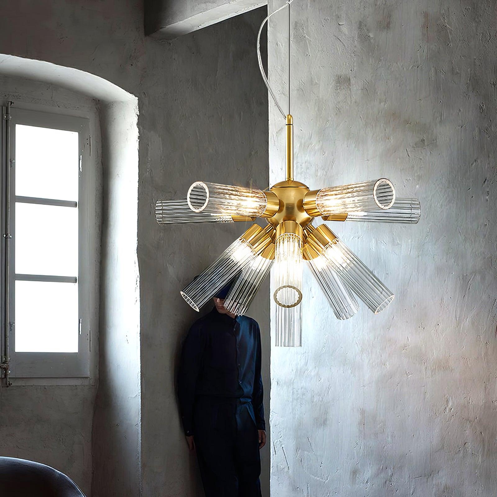 Ringold Postmodern Luxury Sputnik Metal Chandelier - Lamp Outdoor