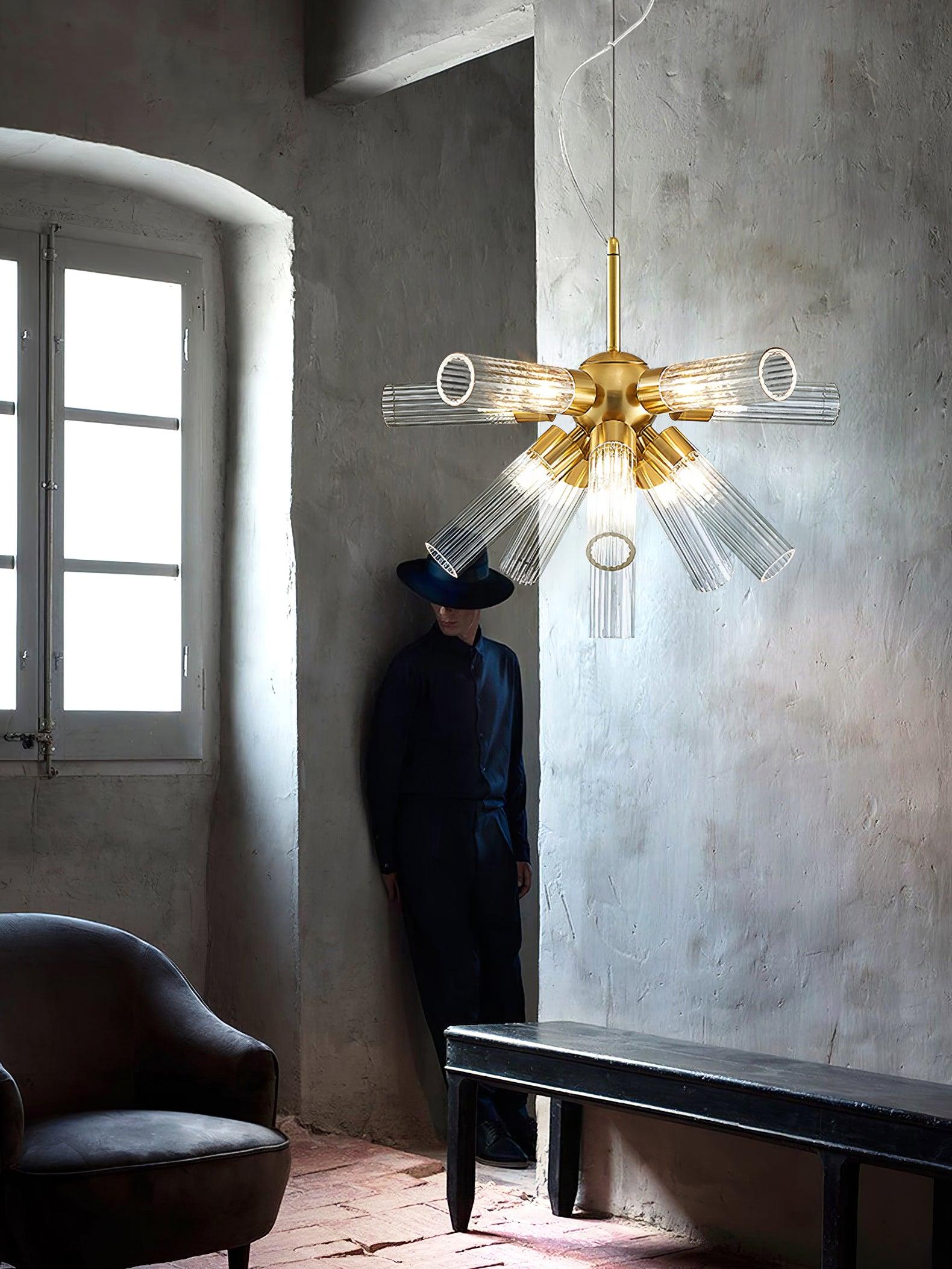 Ringold Postmodern Luxury Sputnik Metal Chandelier - Lamp Outdoor