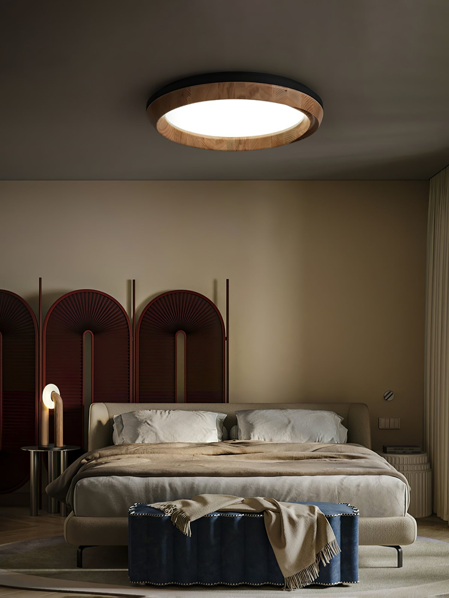 Ripple Wood Ceiling Light - Lamp Outdoor