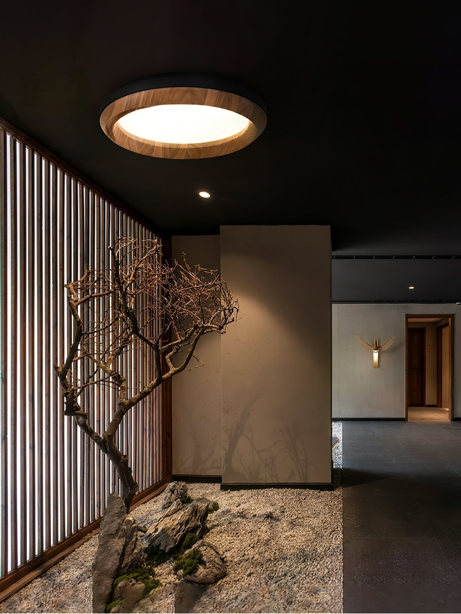 Ripple Wood Ceiling Light - Lamp Outdoor