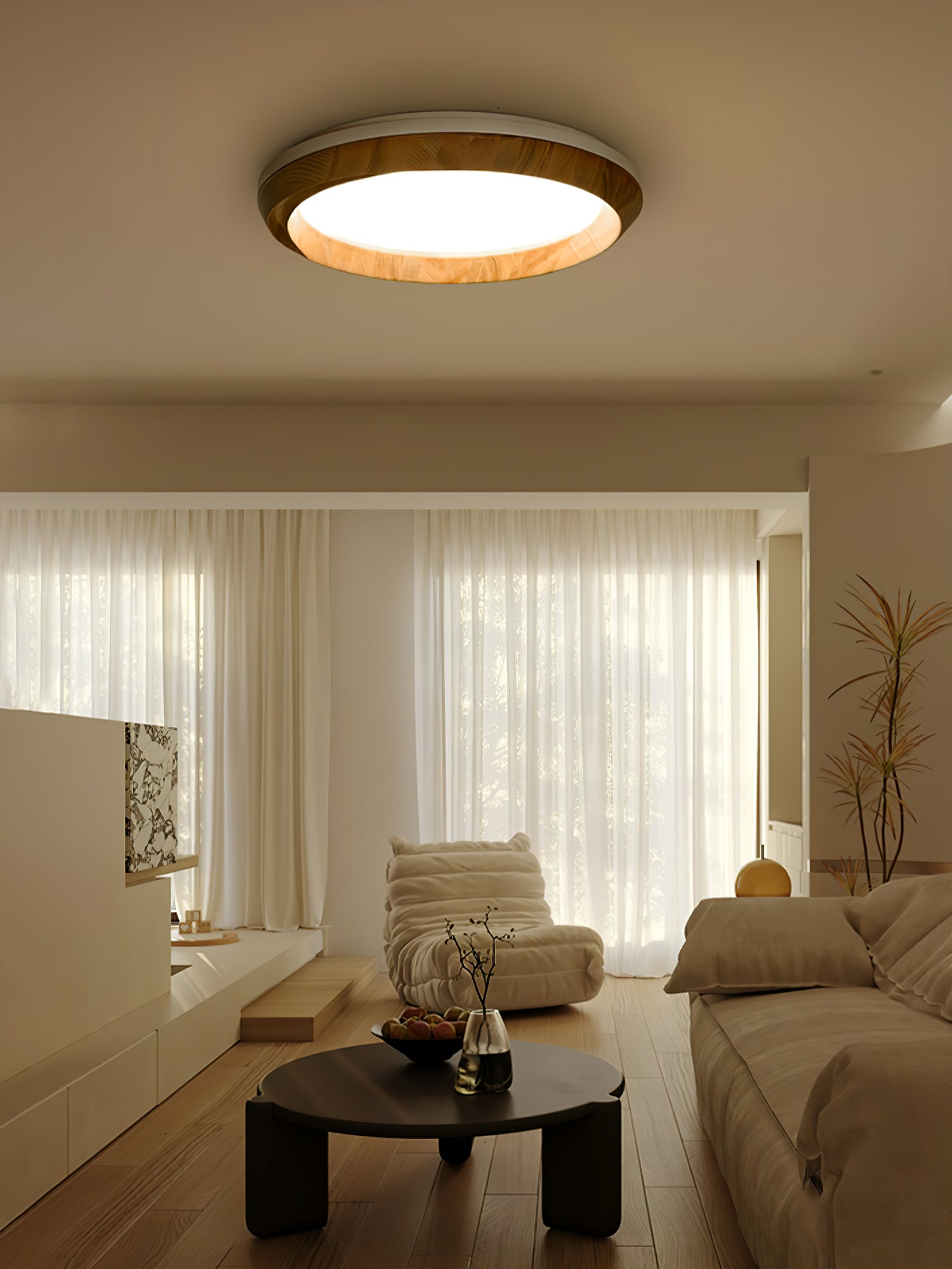 Ripple Wood Ceiling Light - Lamp Outdoor