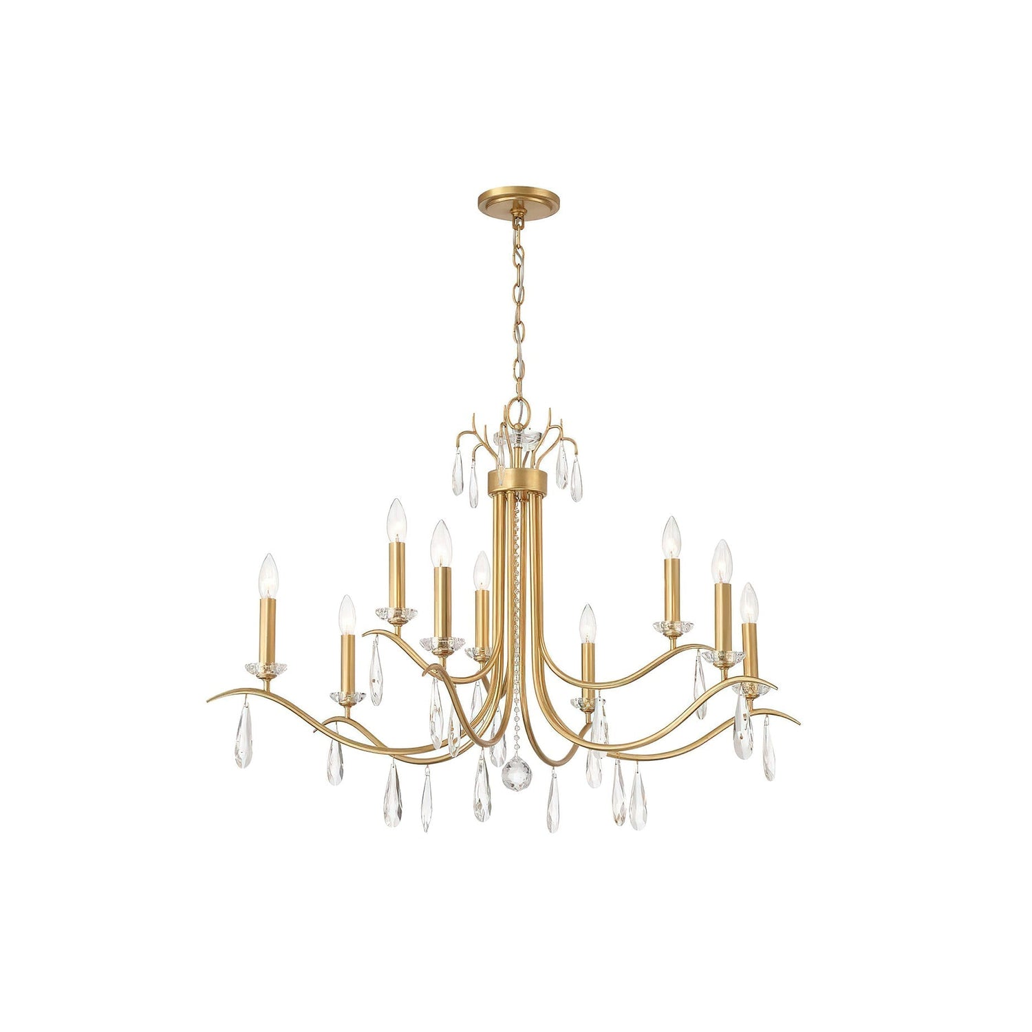 Rollins Contemporary Brass Chandelier