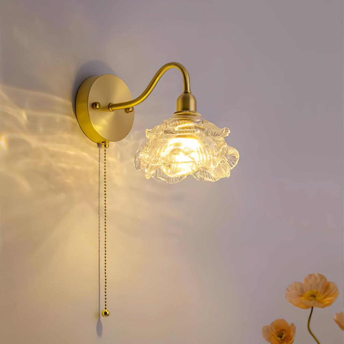 Rose Brass Wall Light - Lamp Outdoor