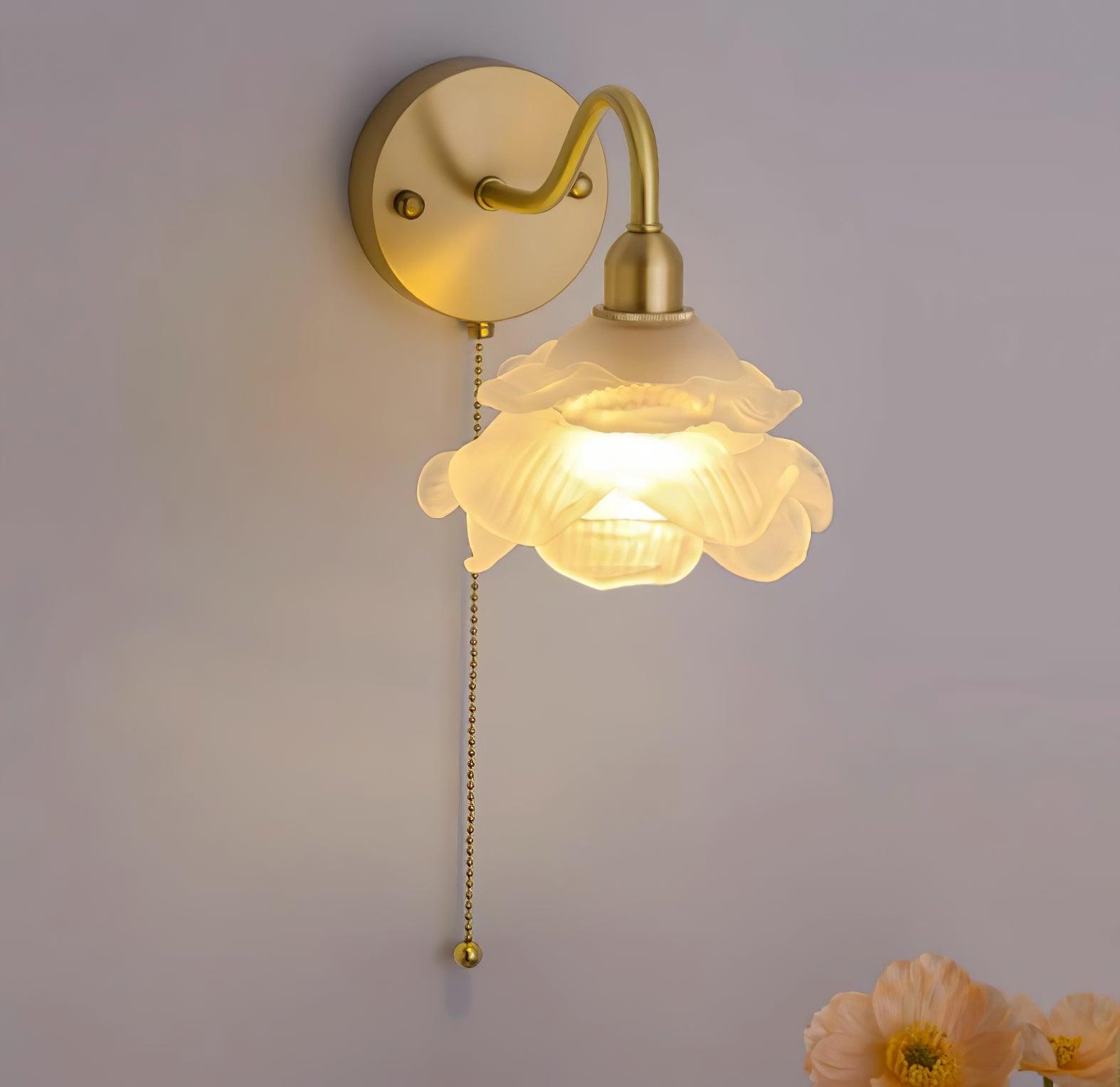 Rose Brass Wall Light - Lamp Outdoor