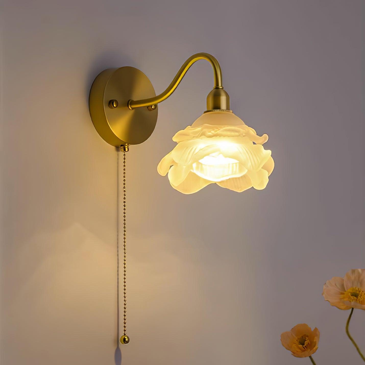 Rose Brass Wall Light - Lamp Outdoor