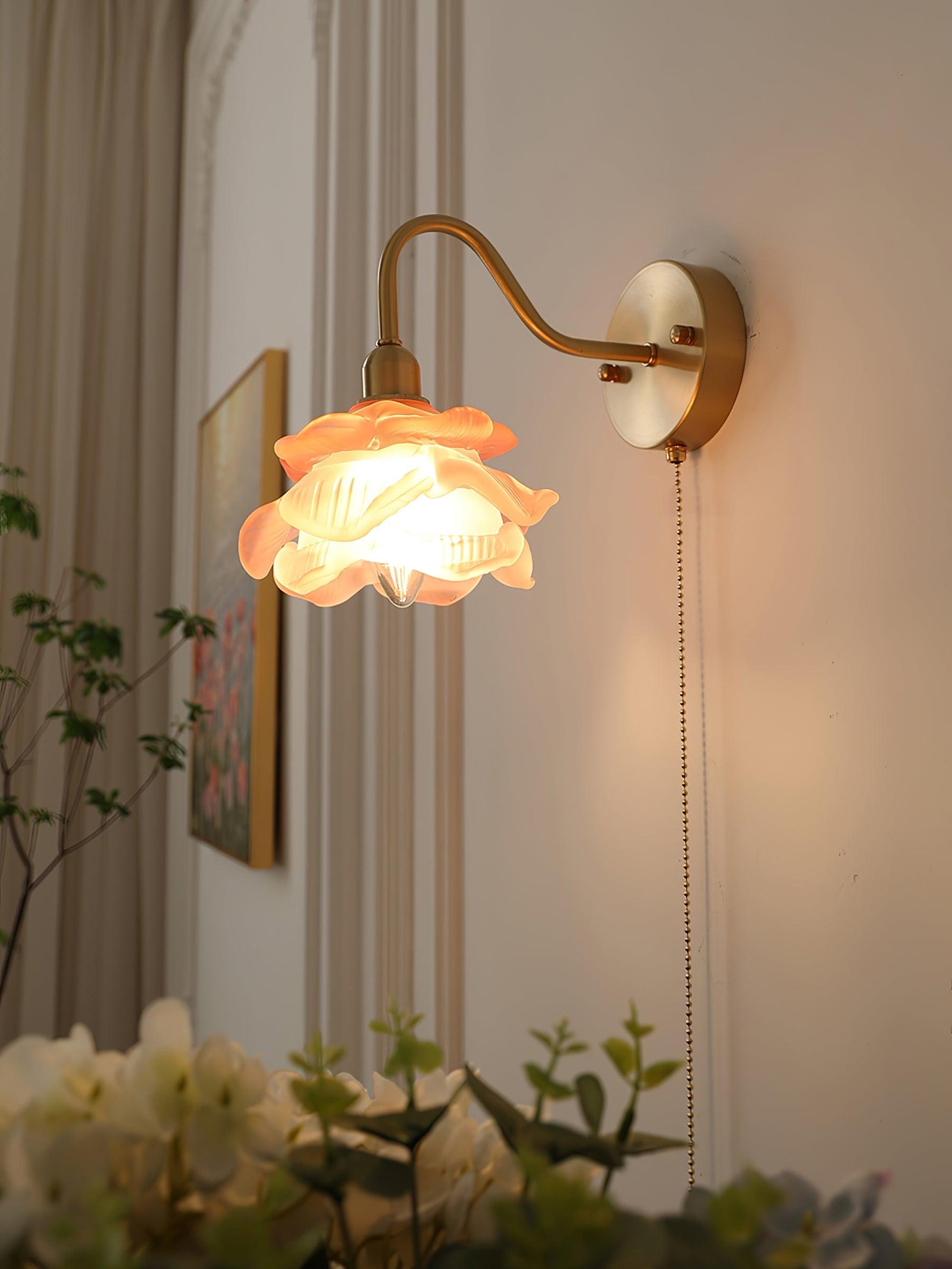 Rose Brass Wall Light - Lamp Outdoor