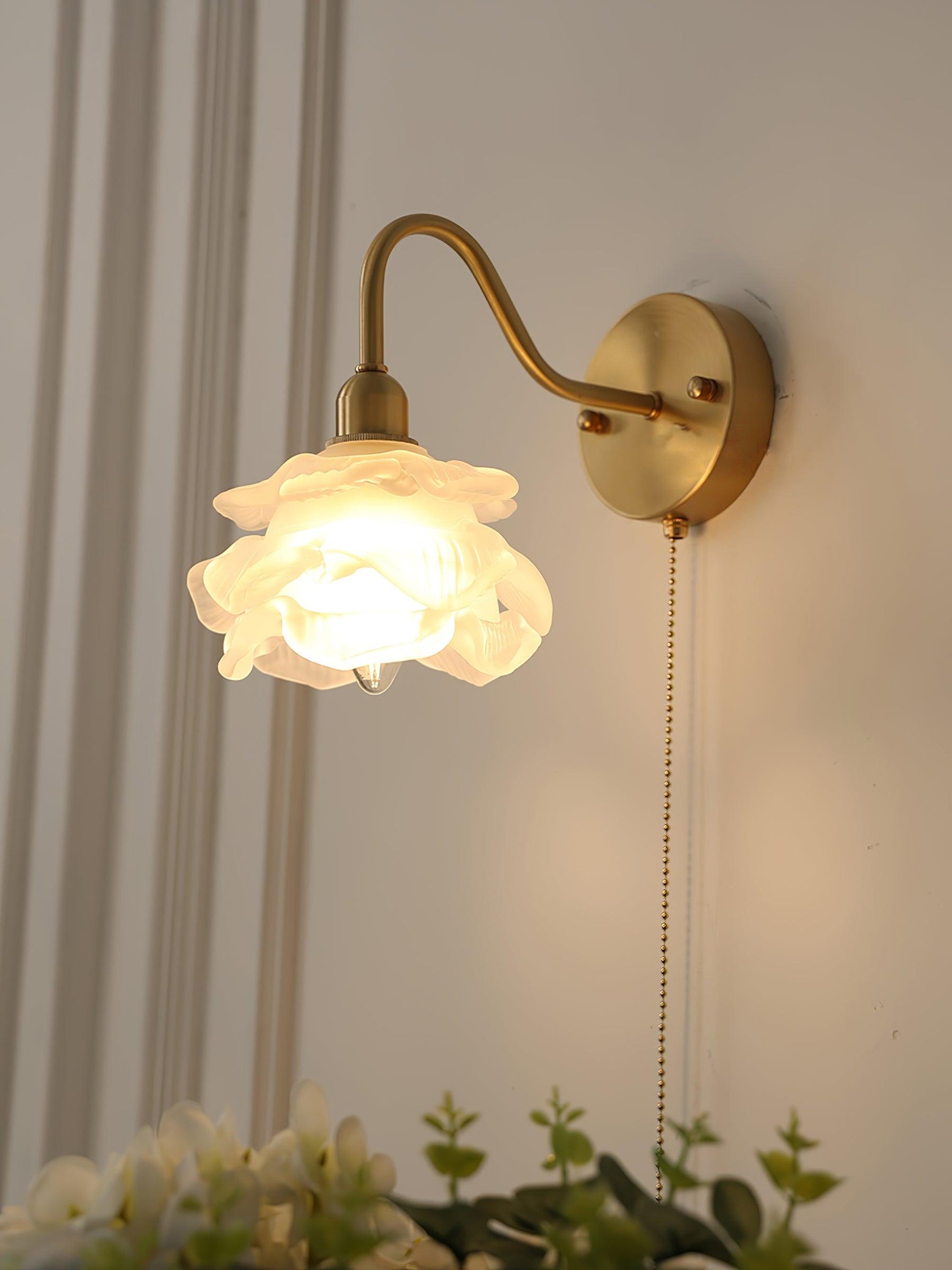 Rose Brass Wall Light - Lamp Outdoor