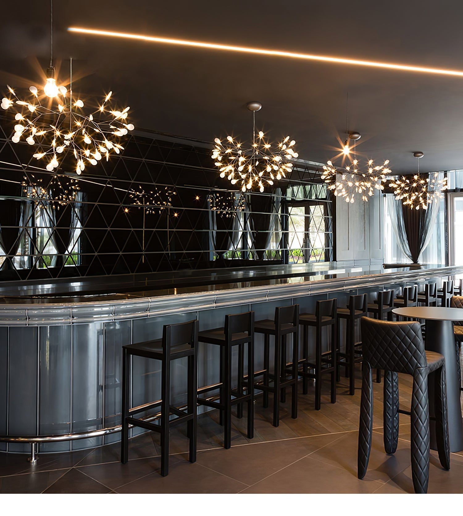 Rose Gold Firefly LED Chandelier - Lamp Outdoor