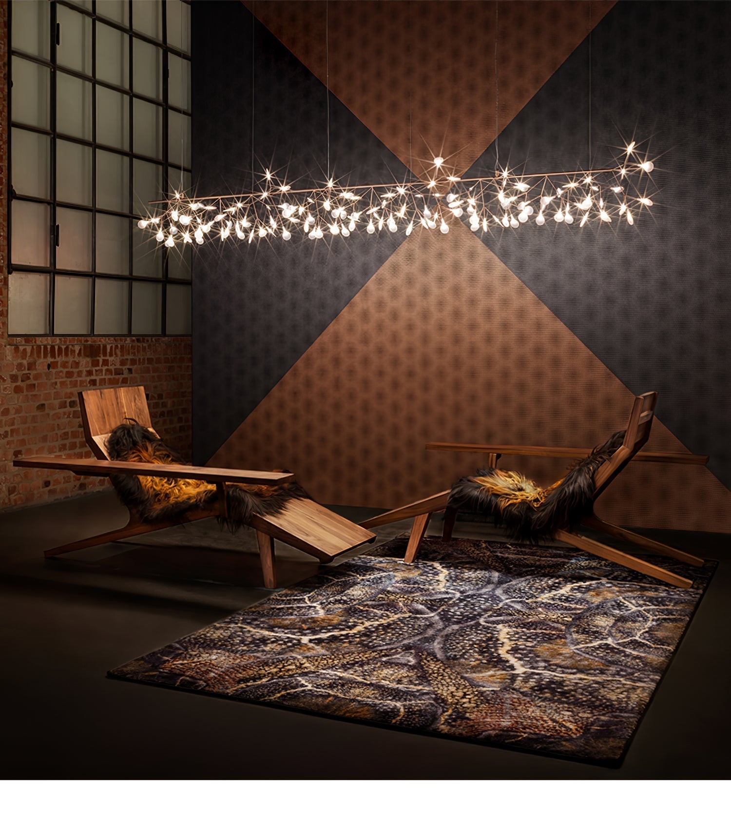 Rose Gold Firefly LED Chandelier - Lamp Outdoor