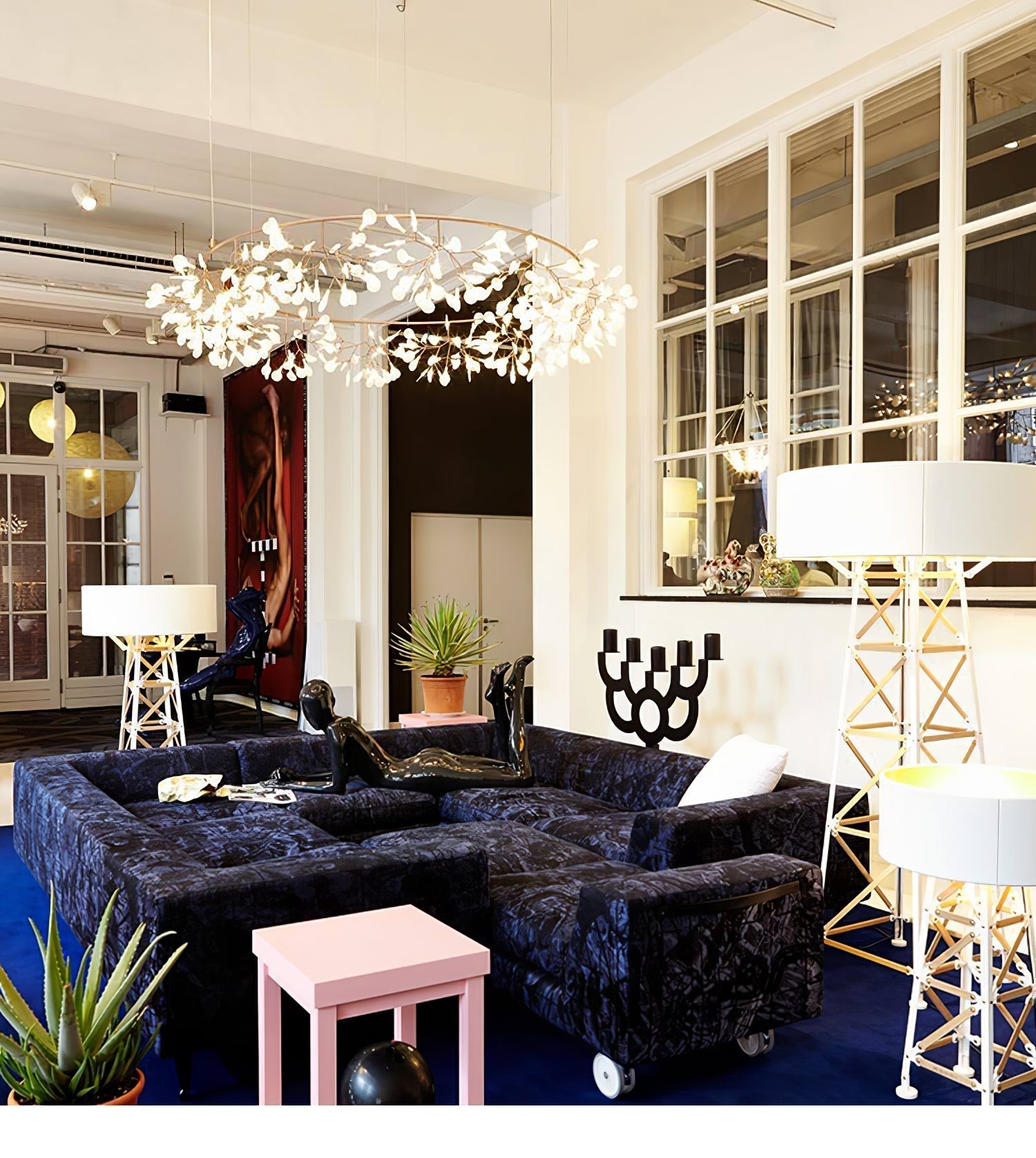 Rose Gold Firefly LED Chandelier - Lamp Outdoor