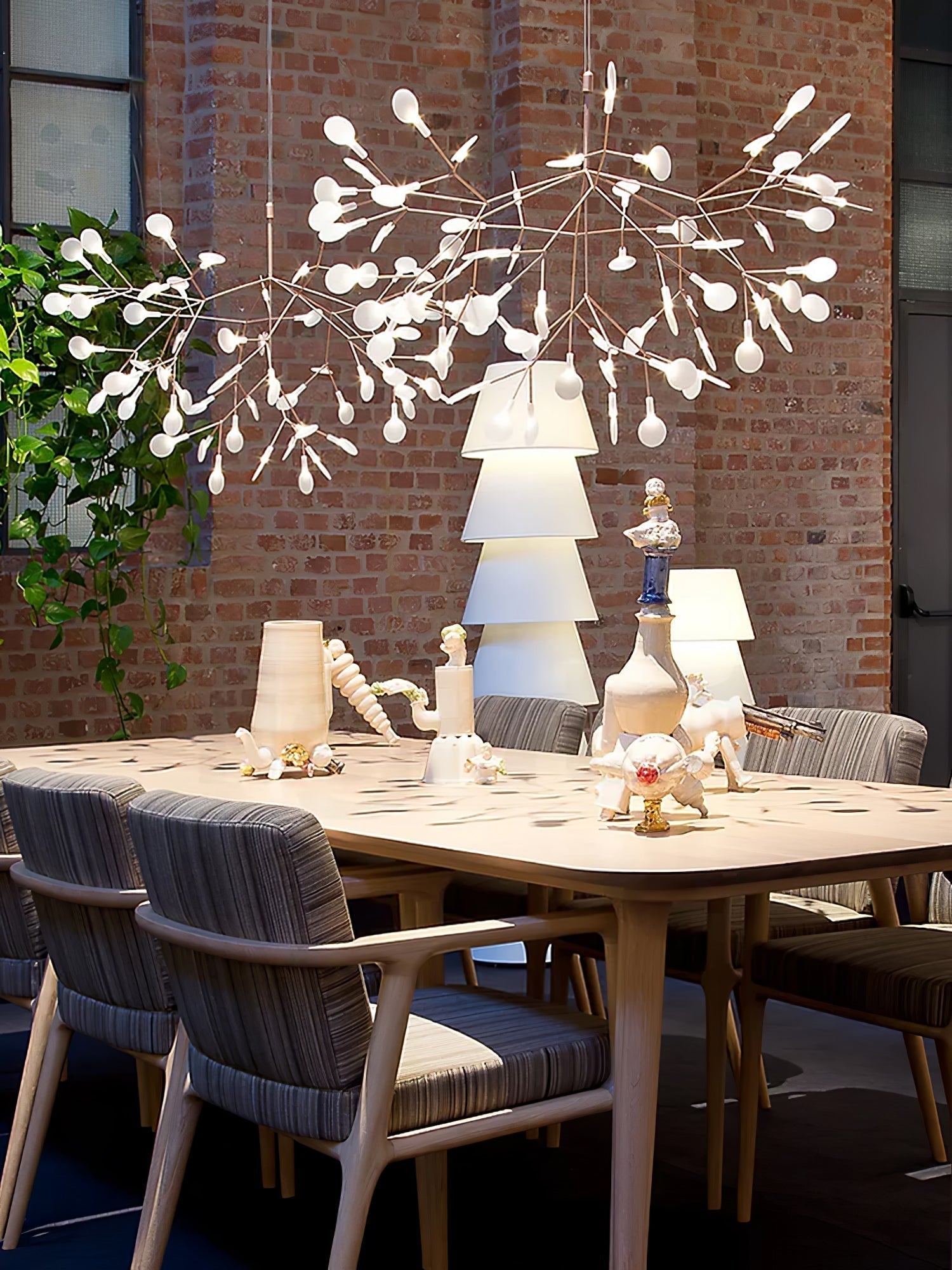 Rose Gold Firefly LED Chandelier - Lamp Outdoor