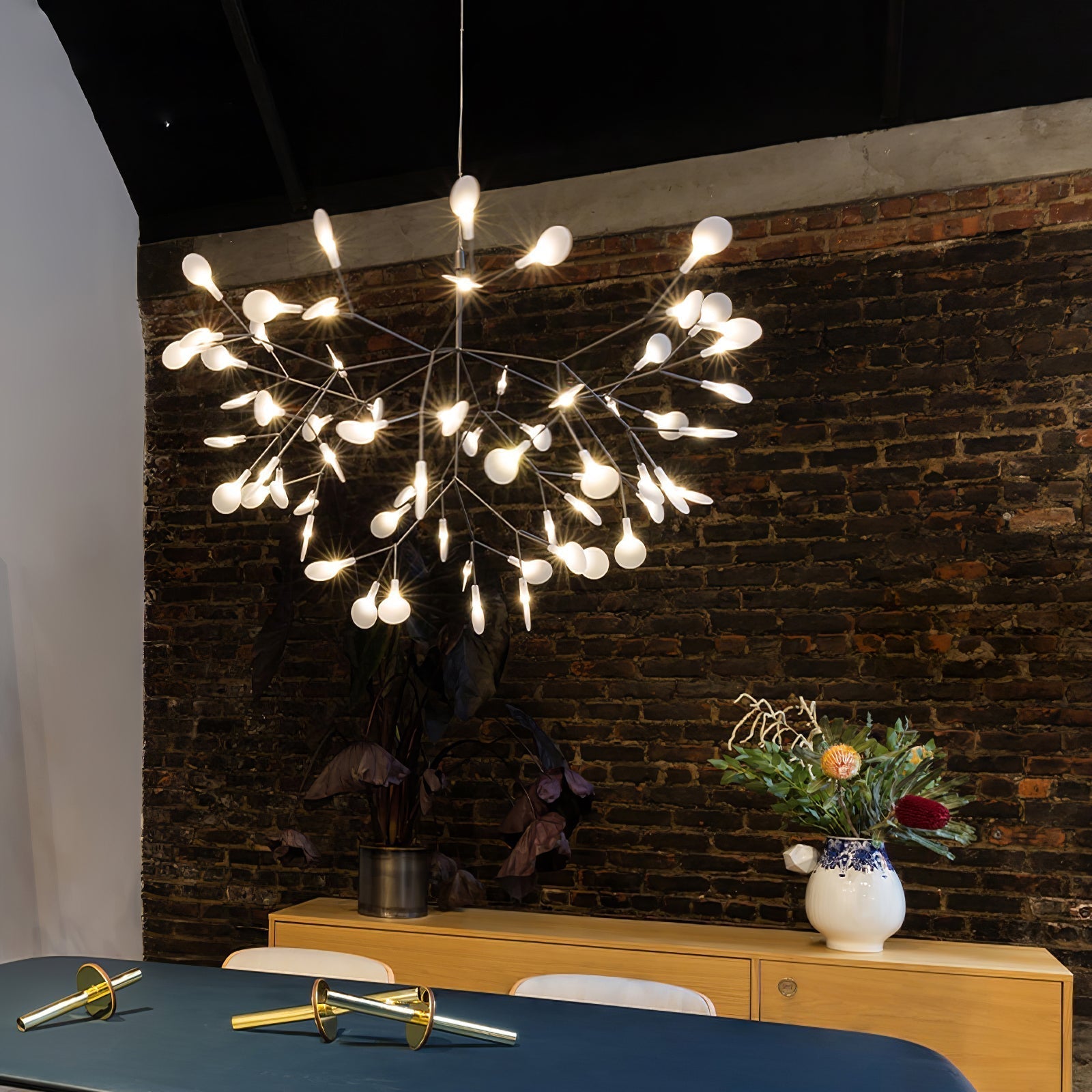 Rose Gold Firefly LED Chandelier - Lamp Outdoor