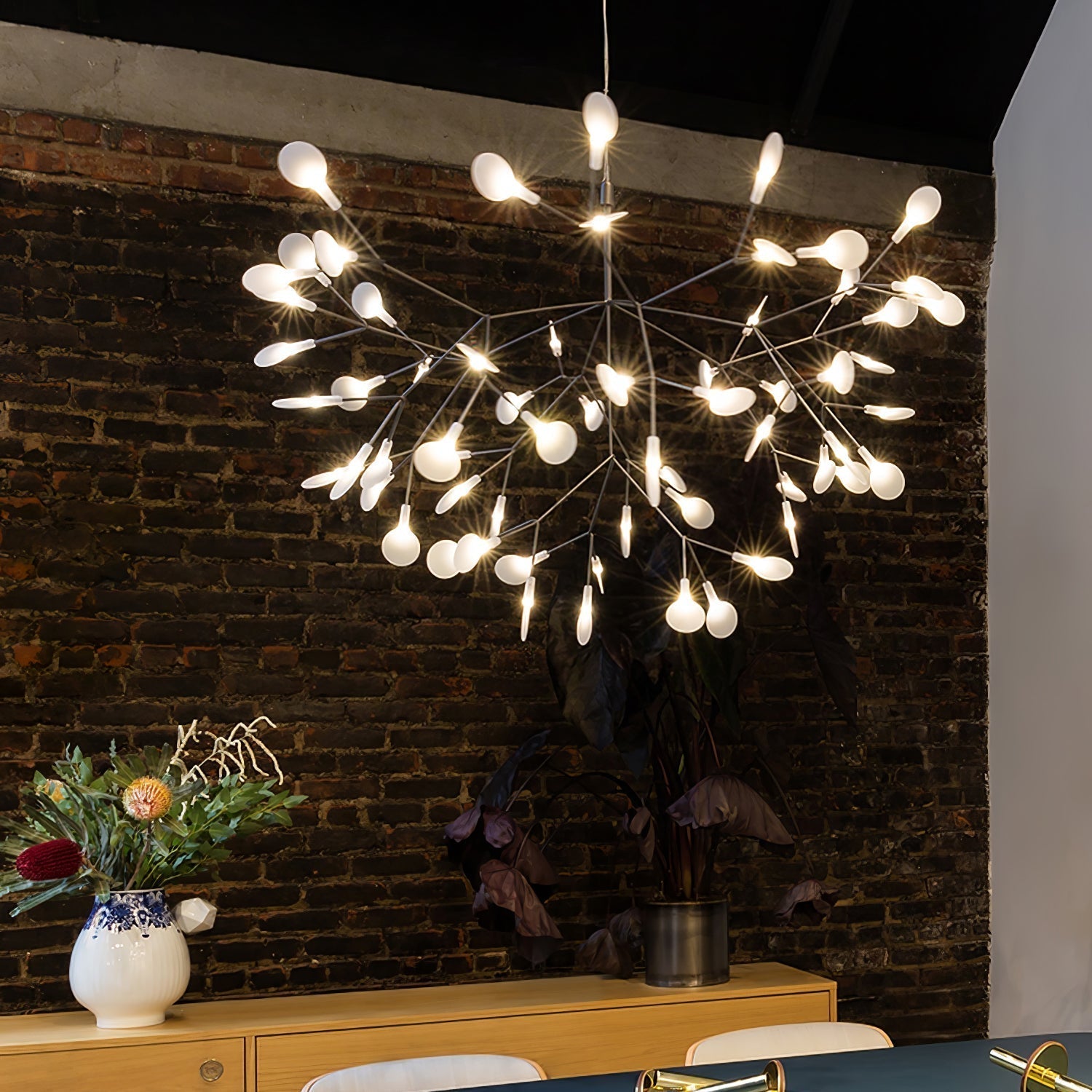 Rose Gold Firefly LED Chandelier - Lamp Outdoor