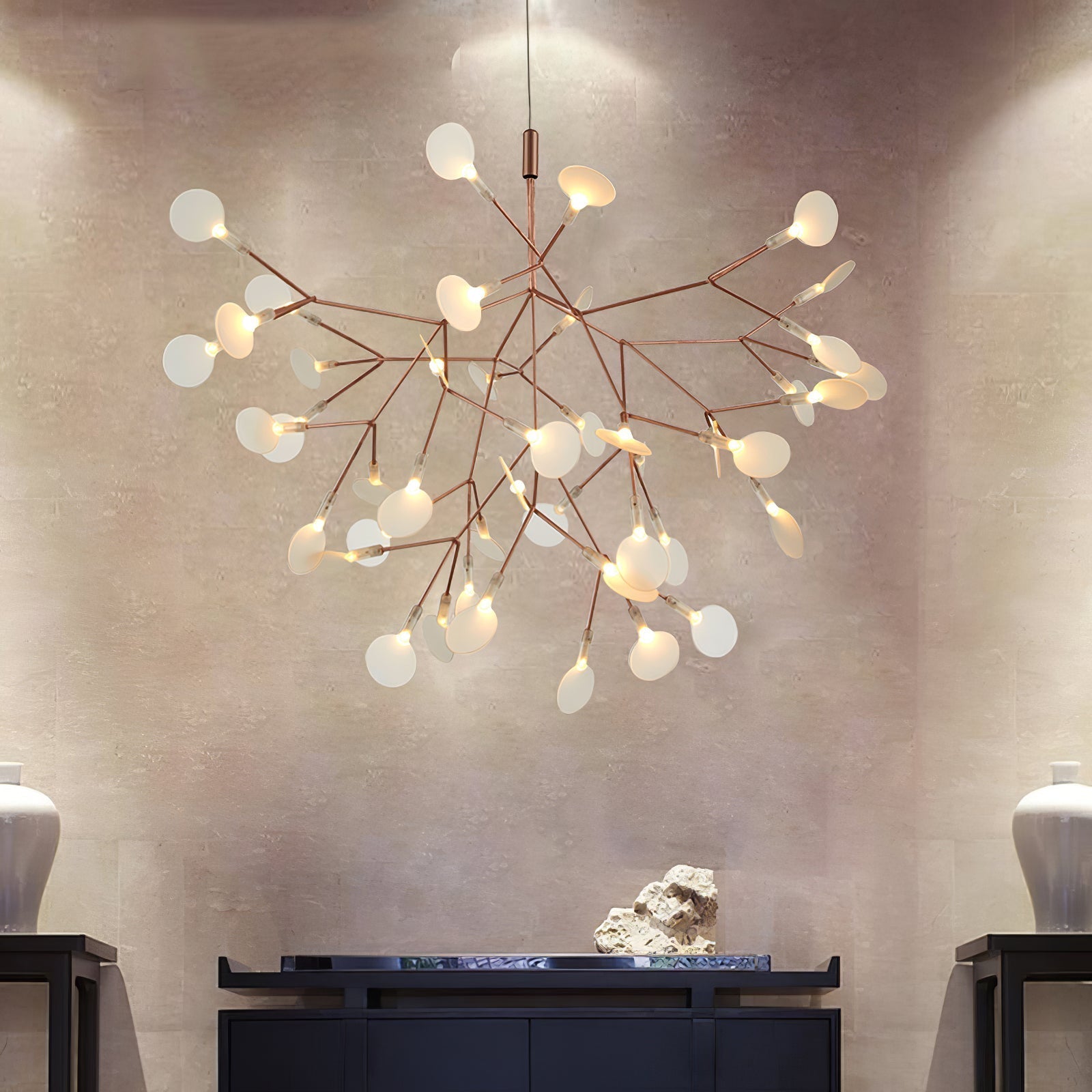 Rose Gold Firefly LED Chandelier - Lamp Outdoor