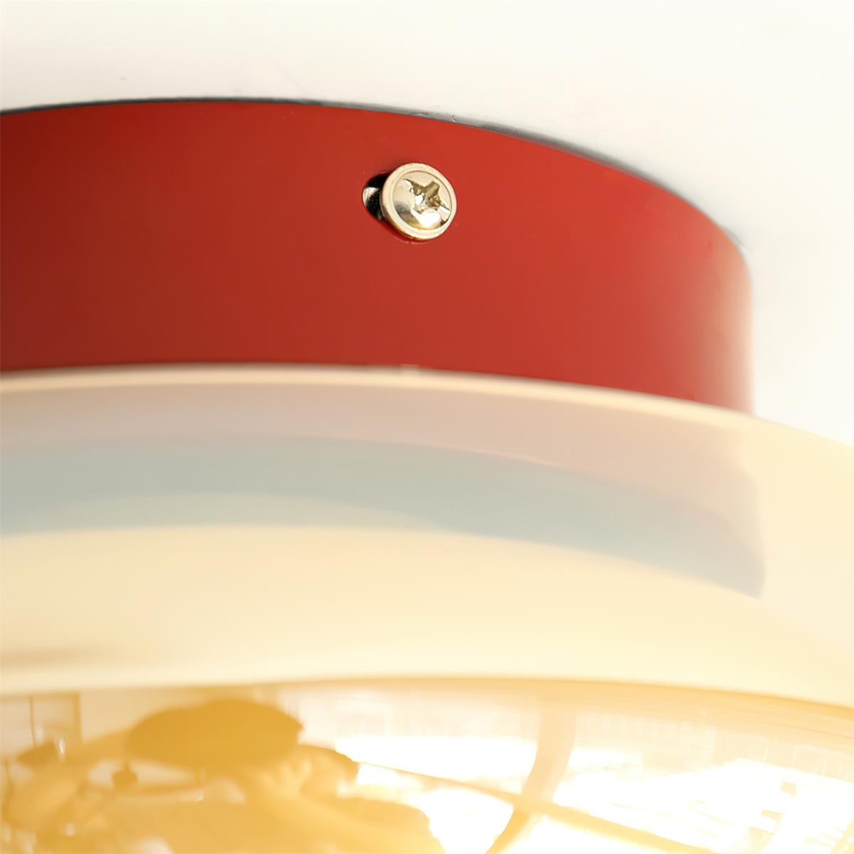 June Retro Glass Flush Mount Ceiling Light - Lamp Outdoor
