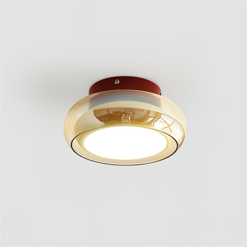 June Retro Glass Flush Mount Ceiling Light - Lamp Outdoor