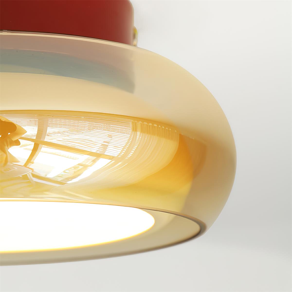 June Retro Glass Flush Mount Ceiling Light - Lamp Outdoor