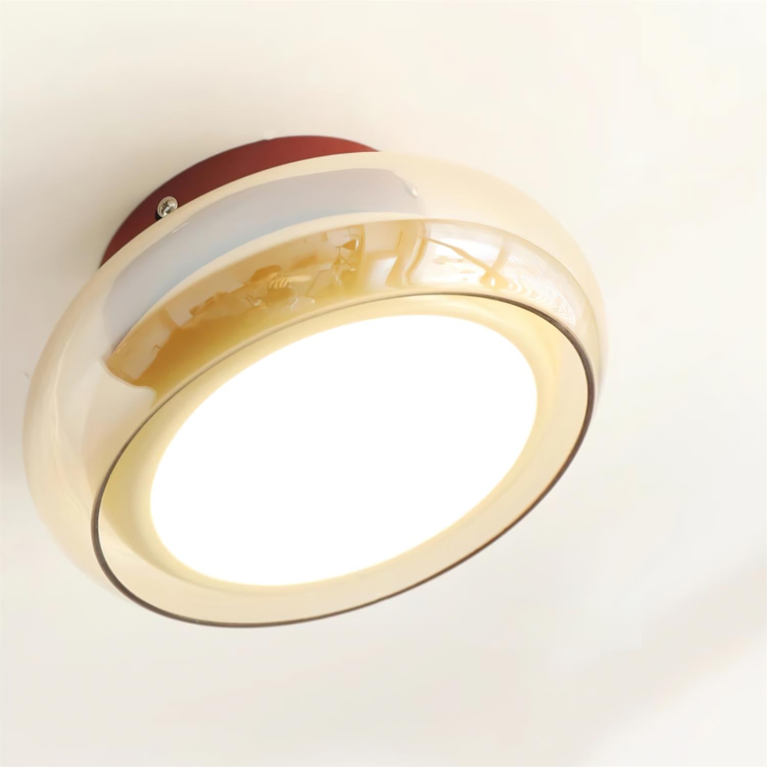 June Retro Glass Flush Mount Ceiling Light - Lamp Outdoor