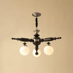 Olvenir Rustic Wood Glass Chandelier - Lamp Outdoor