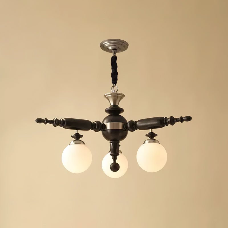 Olvenir Rustic Wood Glass Chandelier - Lamp Outdoor