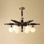 Olvenir Rustic Wood Glass Chandelier - Lamp Outdoor
