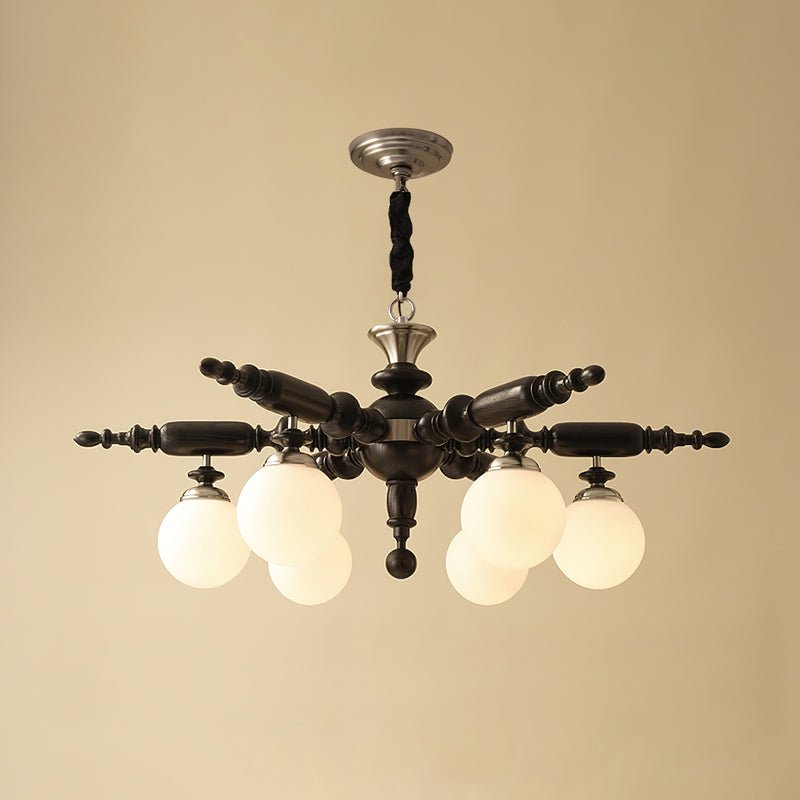 Olvenir Rustic Wood Glass Chandelier - Lamp Outdoor
