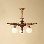 Olvenir Rustic Wood Glass Chandelier - Lamp Outdoor