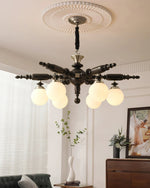 Olvenir Rustic Wood Glass Chandelier - Lamp Outdoor