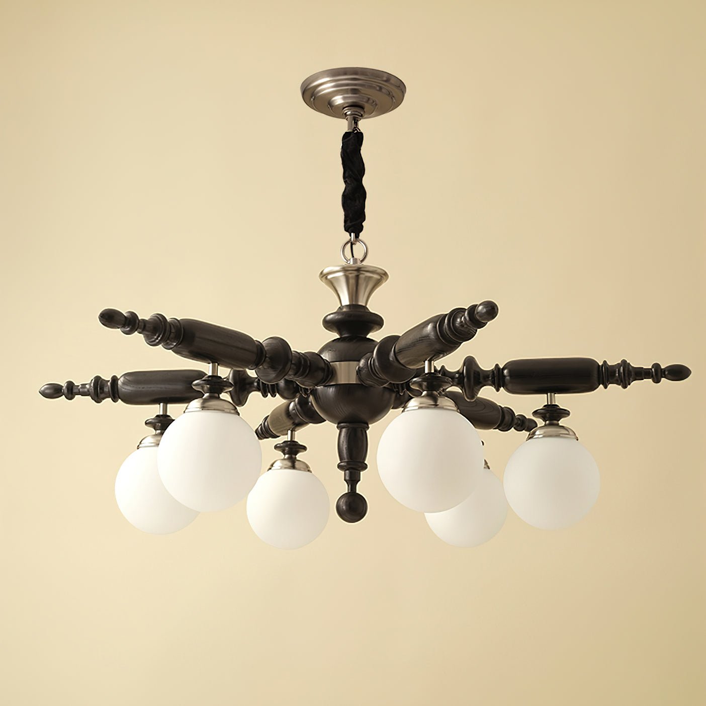 Olvenir Rustic Wood Glass Chandelier - Lamp Outdoor