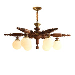 Olvenir Rustic Wood Glass Chandelier - Lamp Outdoor