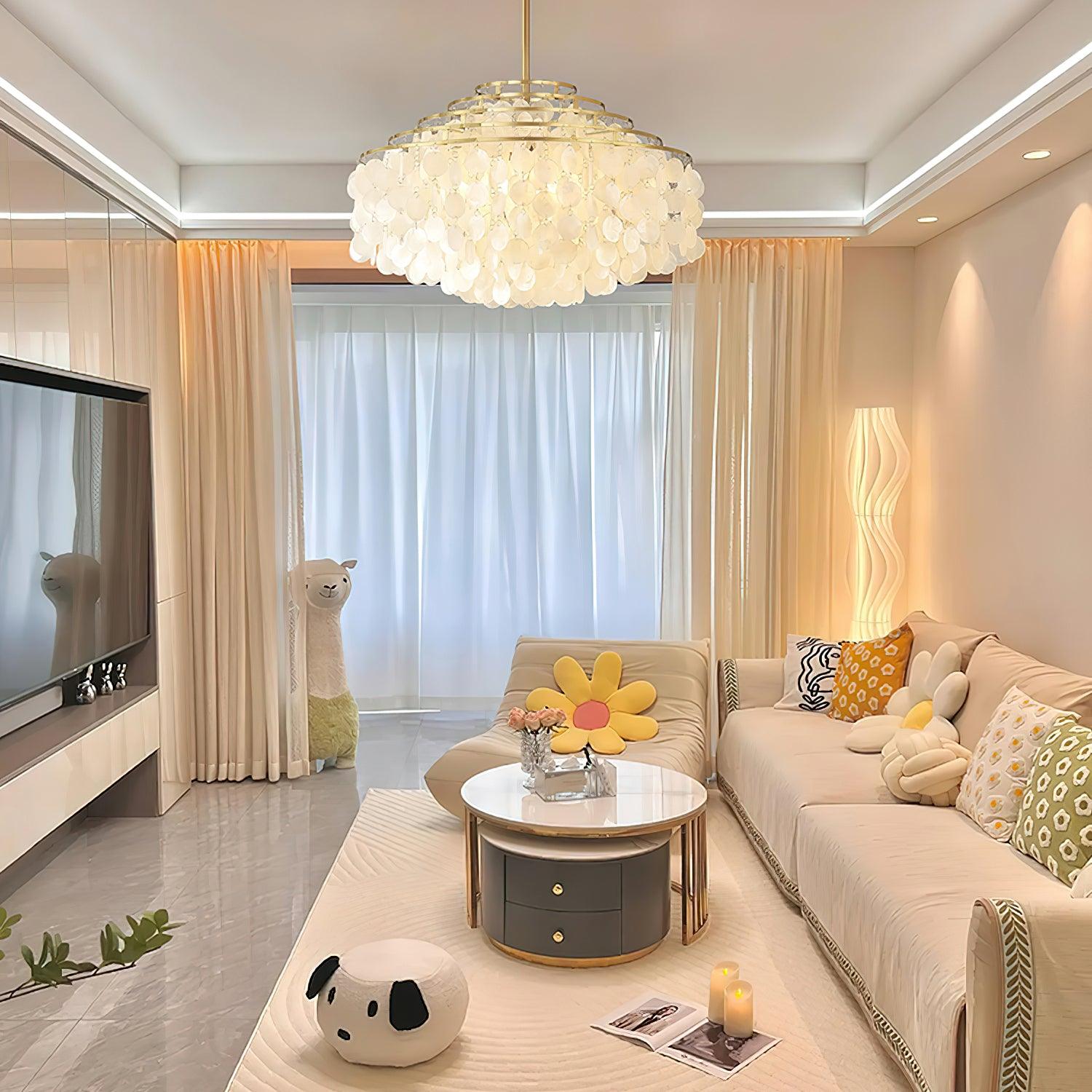 Round Shell Chandelier B - Lamp Outdoor