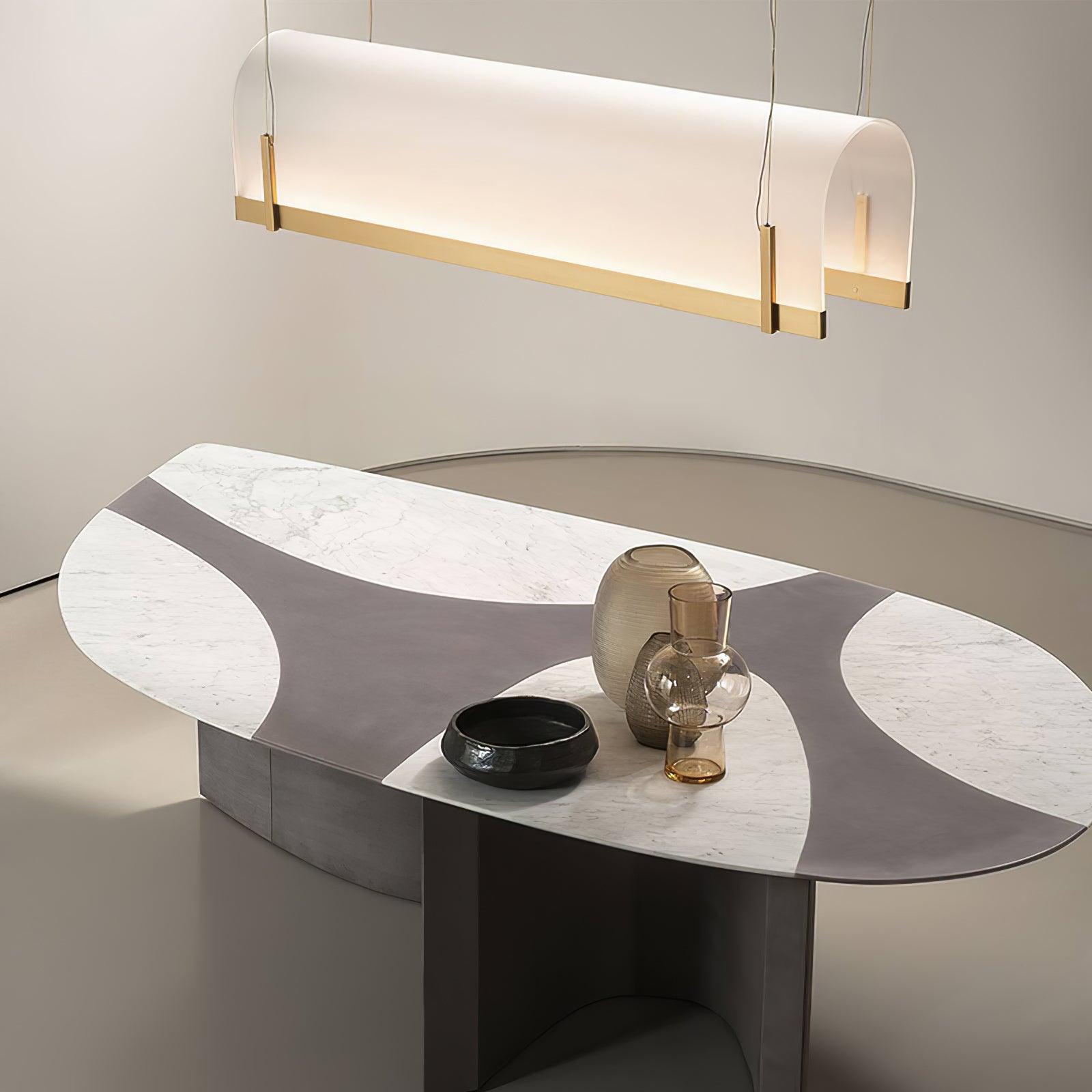 Cevinen Linear Gold Pendant Light - Lamp Outdoor