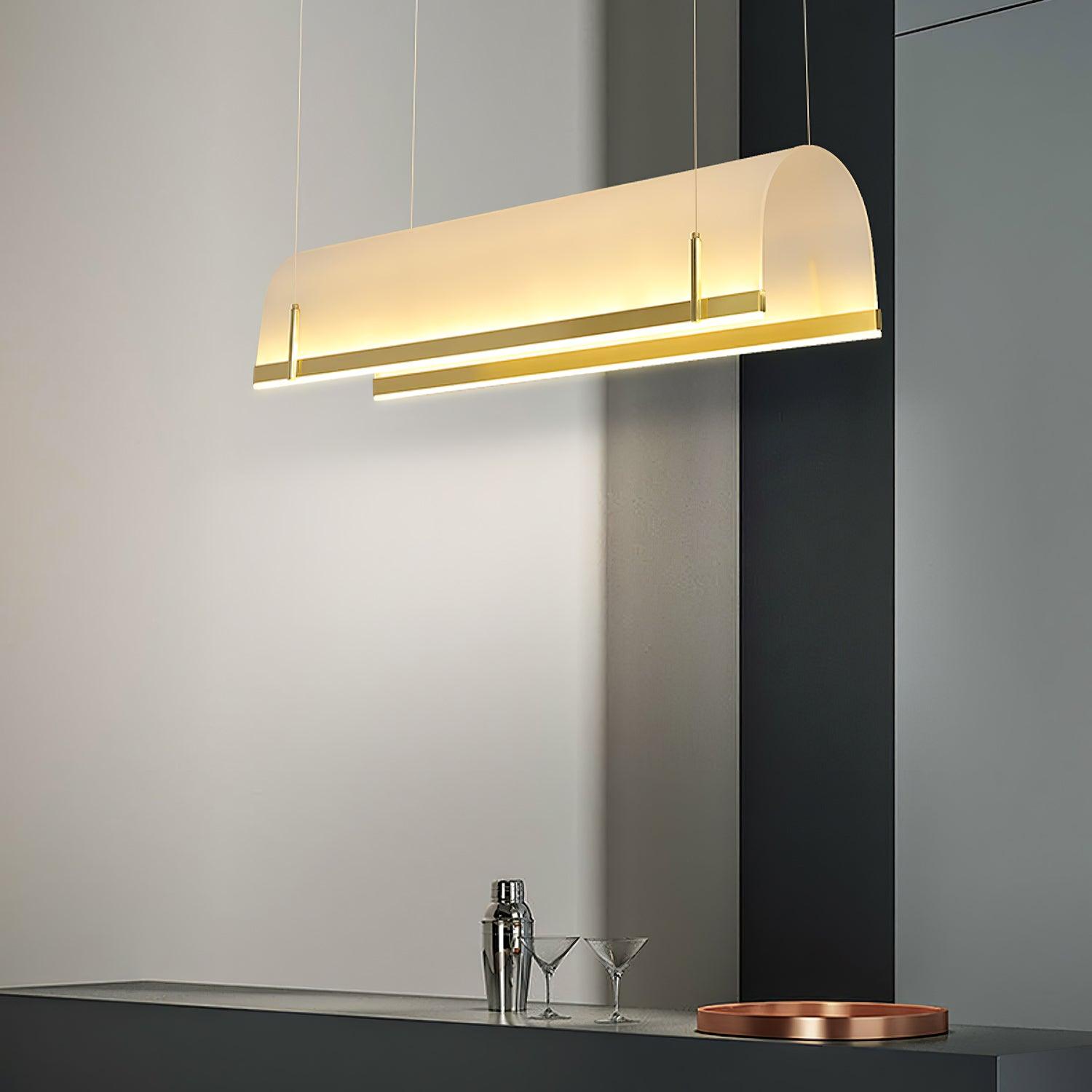 Cevinen Linear Gold Pendant Light - Lamp Outdoor