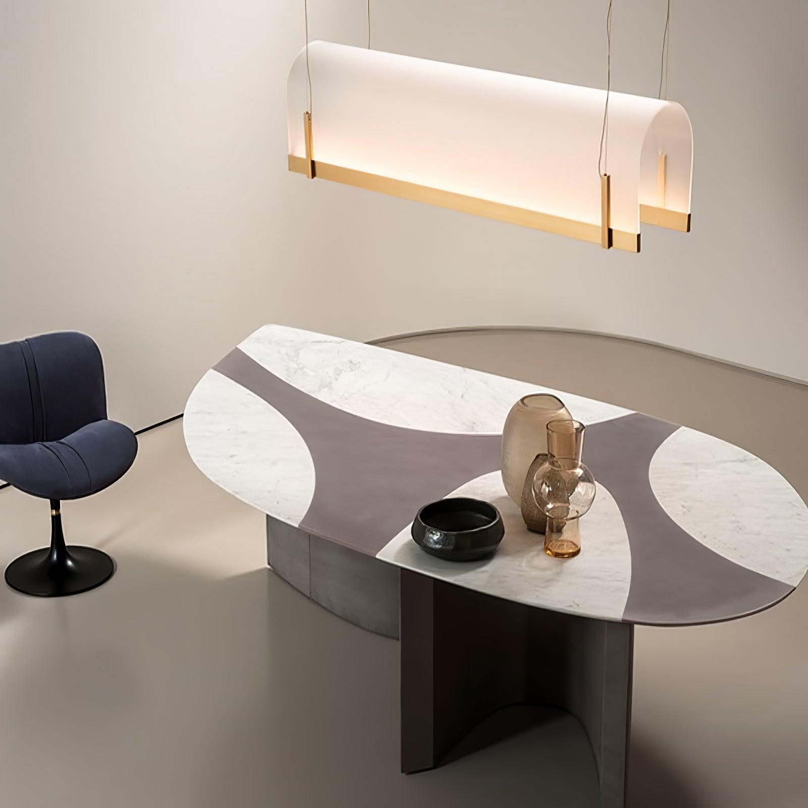 Cevinen Linear Gold Pendant Light - Lamp Outdoor