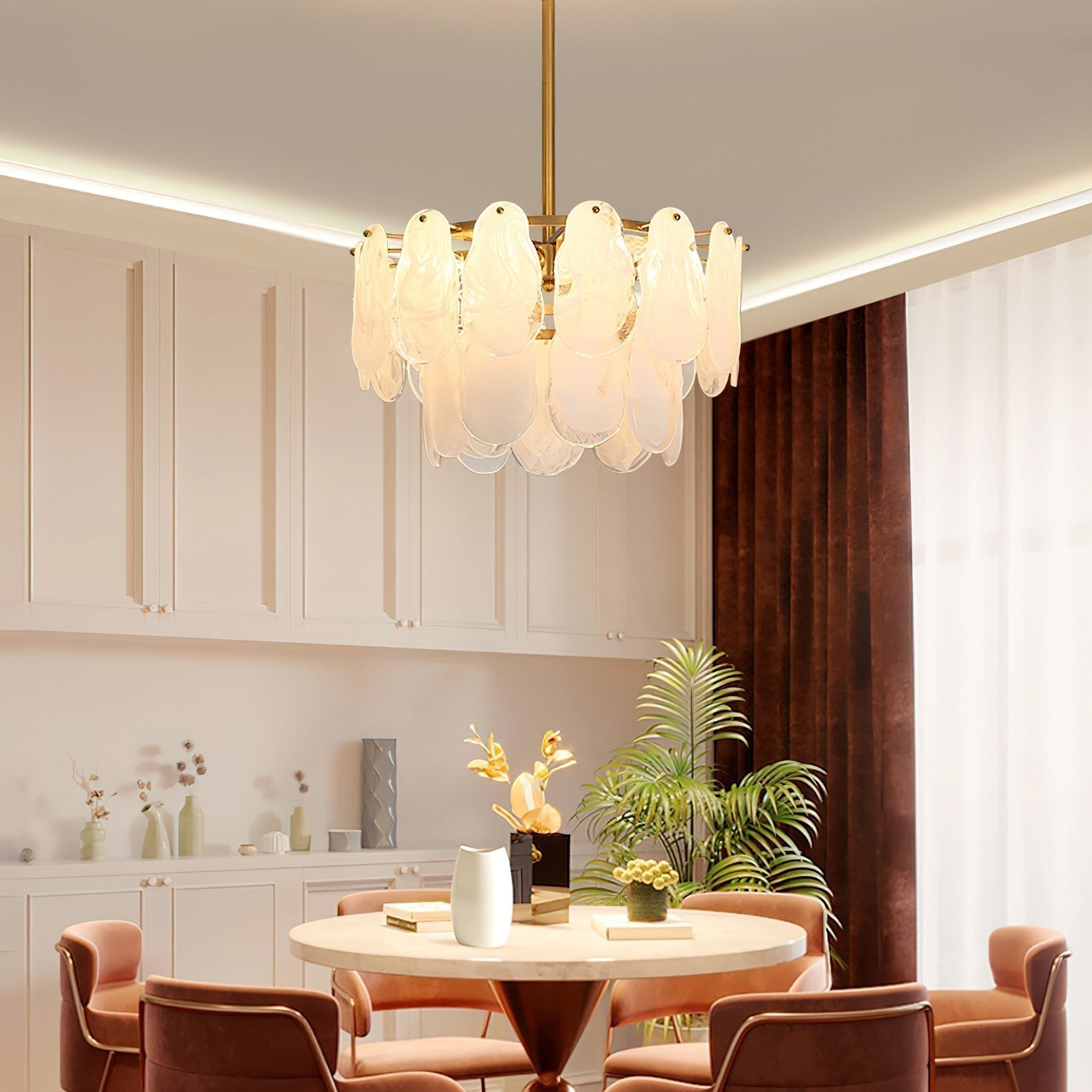 Zosolia Postmodern Luxury Round Cloud Glass Chandelier - Lamp Outdoor