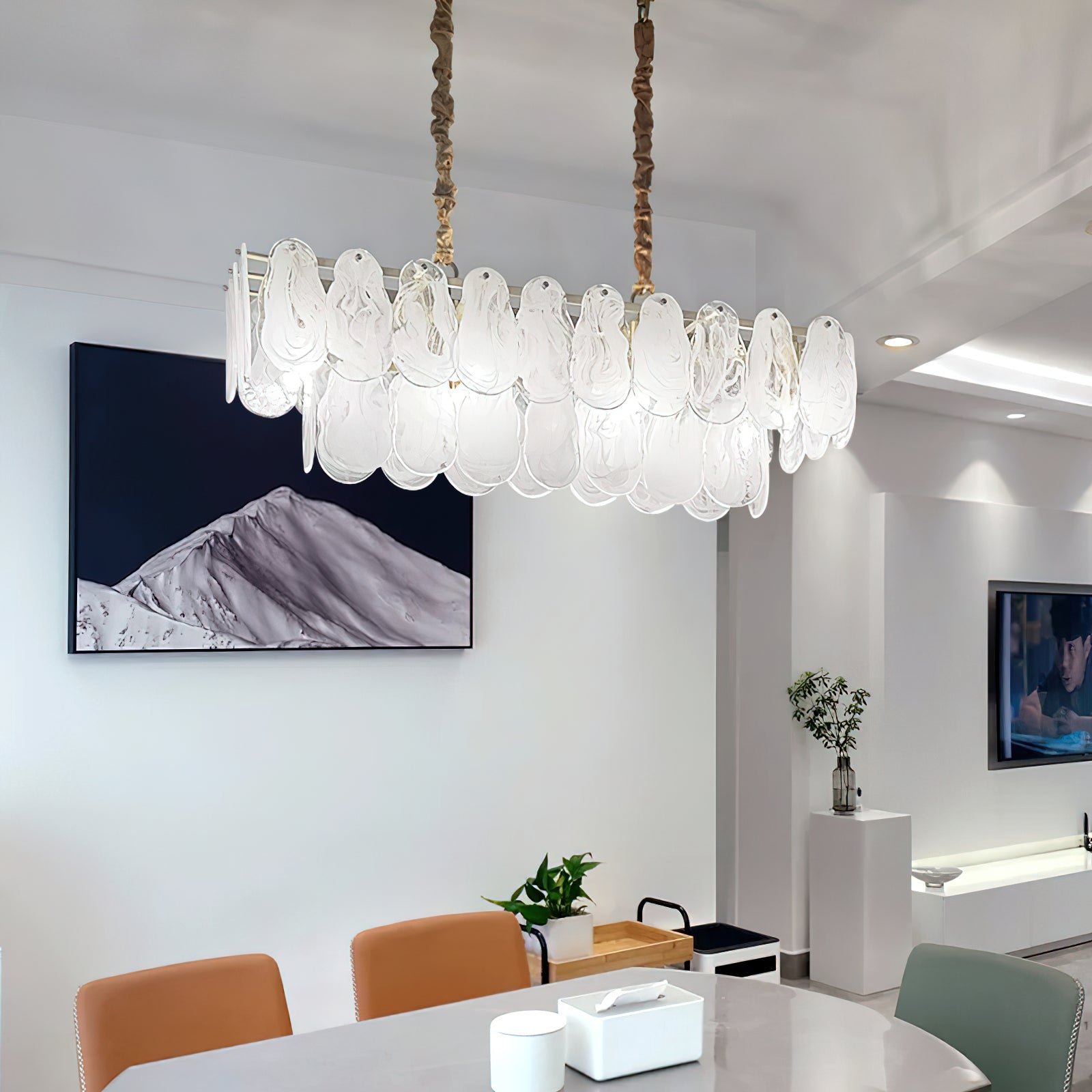 Zosolia Postmodern Luxury Round Cloud Glass Chandelier - Lamp Outdoor