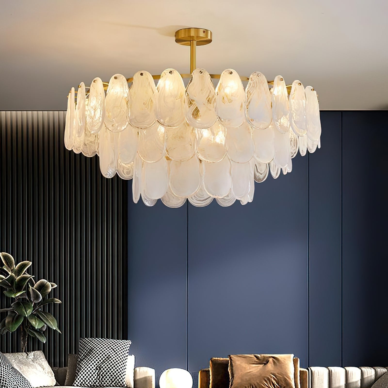 Zosolia Postmodern Luxury Round Cloud Glass Chandelier - Lamp Outdoor