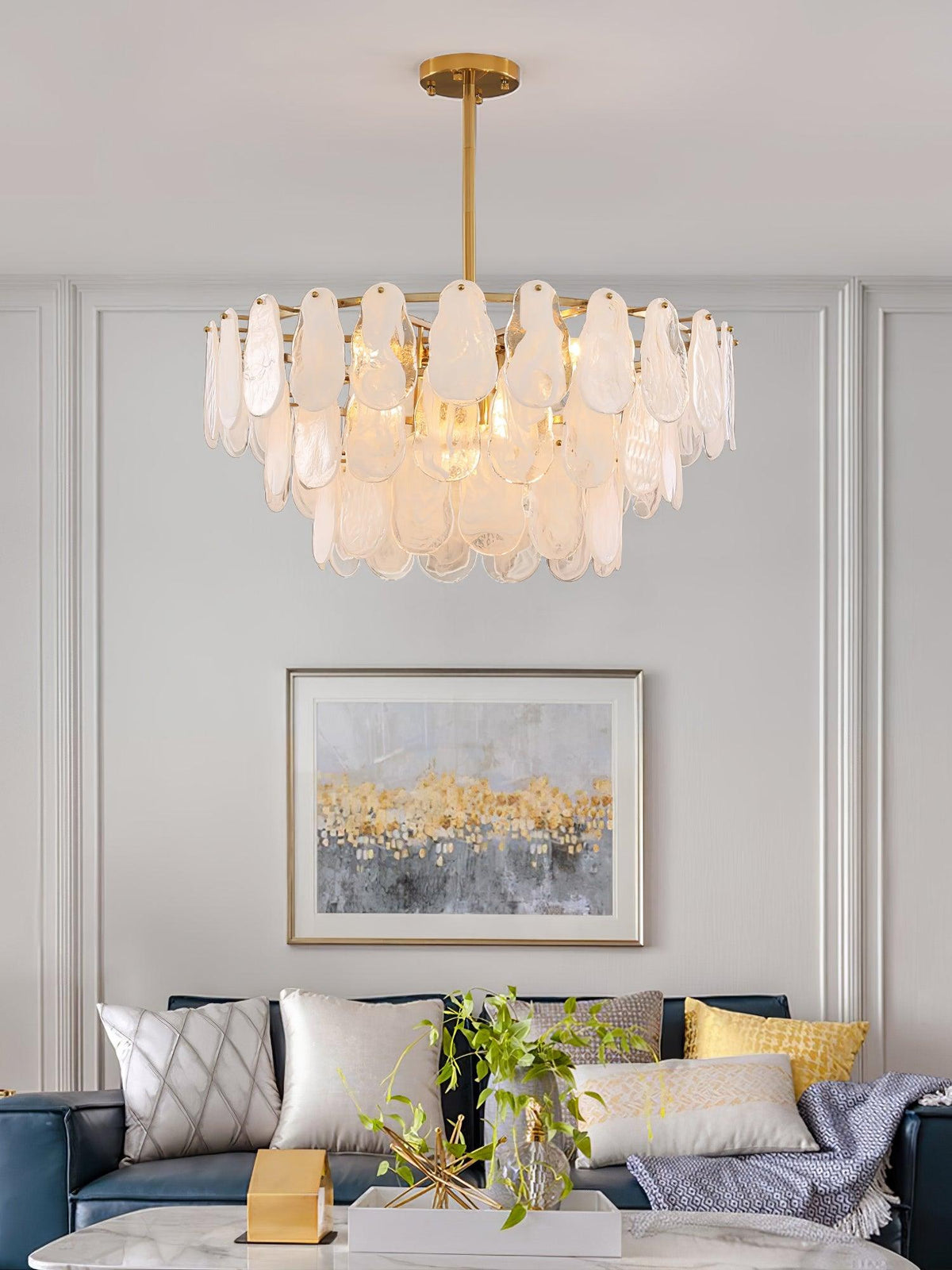 Zosolia Postmodern Luxury Round Cloud Glass Chandelier - Lamp Outdoor