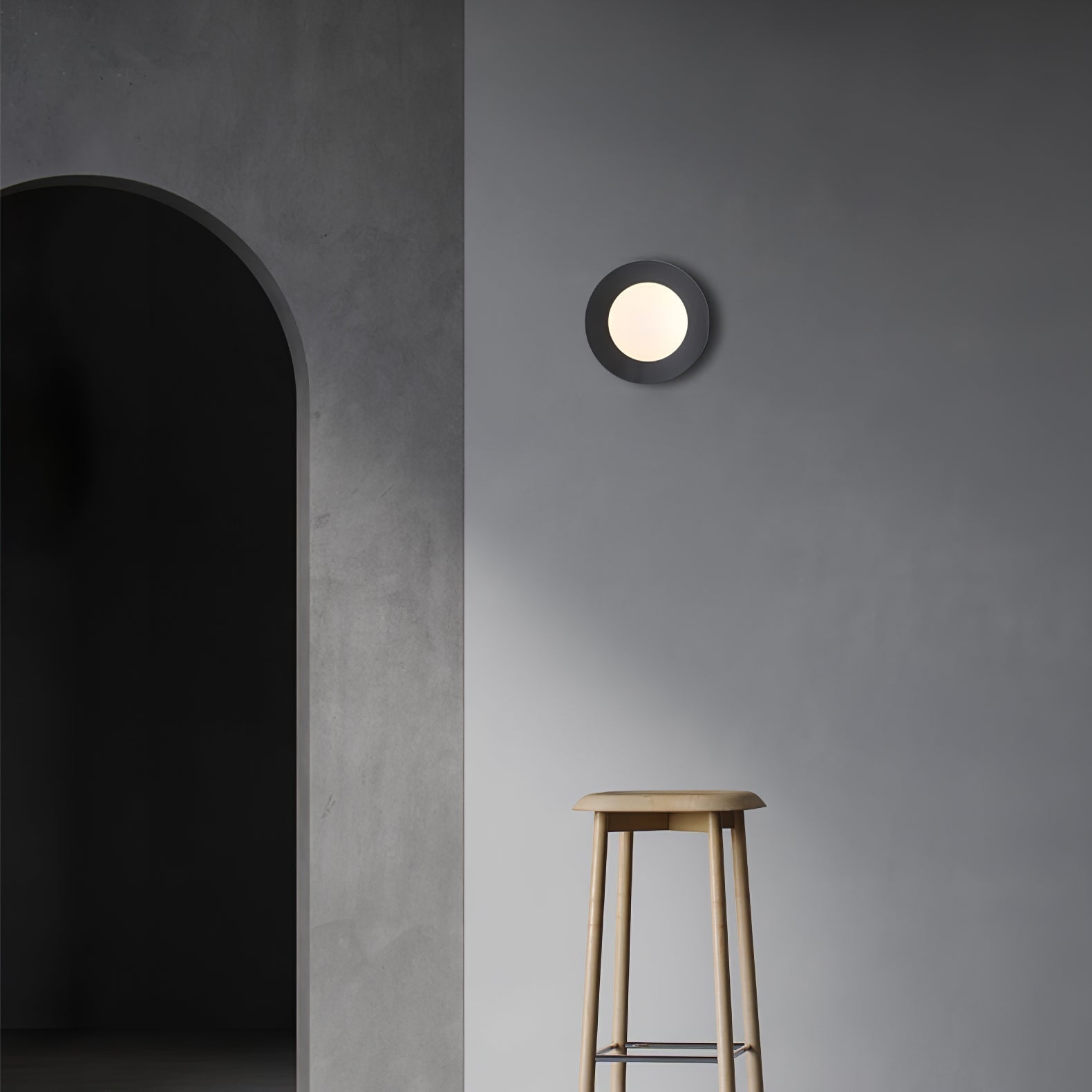 Round Glass Art Wall Lamp - Lamp Outdoor