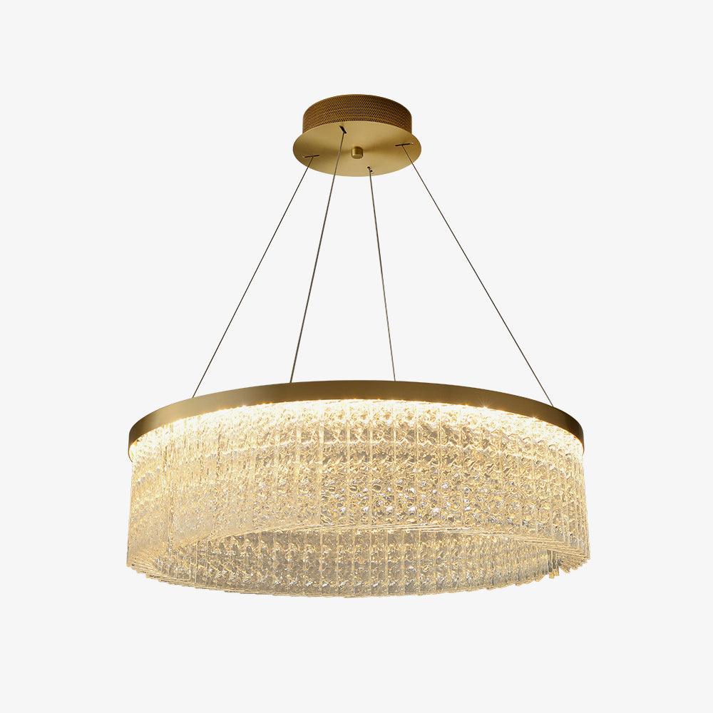Round Halo Crystal Chandelier - Lamp Outdoor