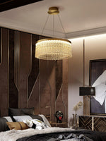 Round Halo Crystal Chandelier - Lamp Outdoor