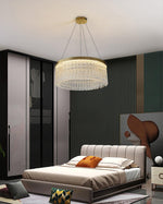 Round Halo Crystal Chandelier - Lamp Outdoor