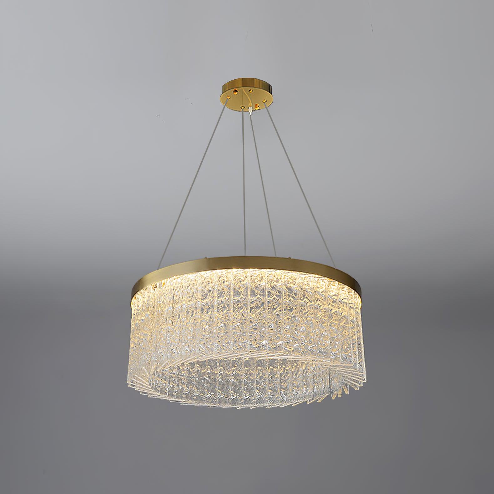 Round Halo Crystal Chandelier - Lamp Outdoor